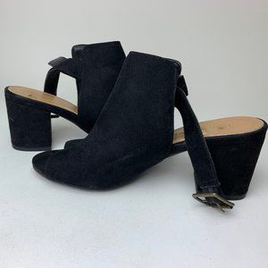 Bamboo Open Toe Chunky Heel Sandals Size 6